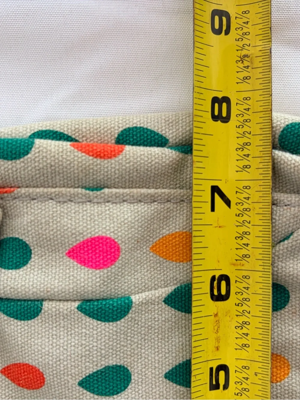 Kavu Beige Crossbody with Green, Pink, Orange & Yellow Teardrops